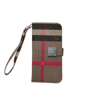 Plaid Wallet Phone Case Wristlet Fits iPhone 16 Pro Max Check Print